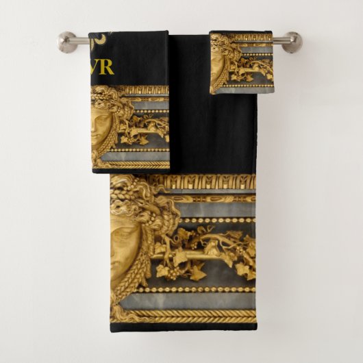 Franse Ormolu-geïnitialiseerde cadeau/gast Bad Handdoek (Insitu)