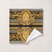 Franse Ormolu-geïnitialiseerde cadeau/gast Bad Handdoek (Wasdoekje)