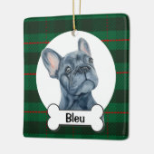 Franse ornament, Franse Bulldog Keramisch Ornament (Links)
