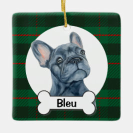Franse ornament, Franse Bulldog  Keramisch Ornament