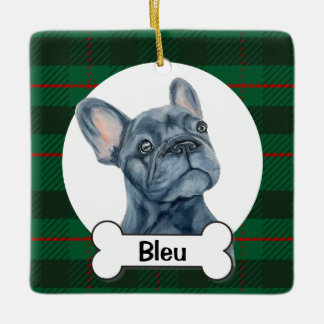 Franse ornament, Franse Bulldog  Keramisch Ornament