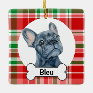 Franse ornament, Franse Bulldog  Keramisch Ornament