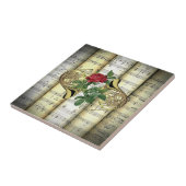 Franse paarden en Roos ~ Rolling Sheet Music ~ Tegeltje (Zijkant)