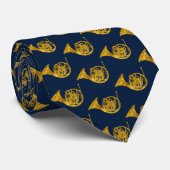 Franse paarden in Gold Stropdas (Opgerold)
