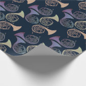 Franse paarden maken leuke Franse design van hoorn Cadeaupapier (Hoek)