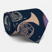 Franse paarden maken leuke Franse design van hoorn Stropdas (Opgerold)