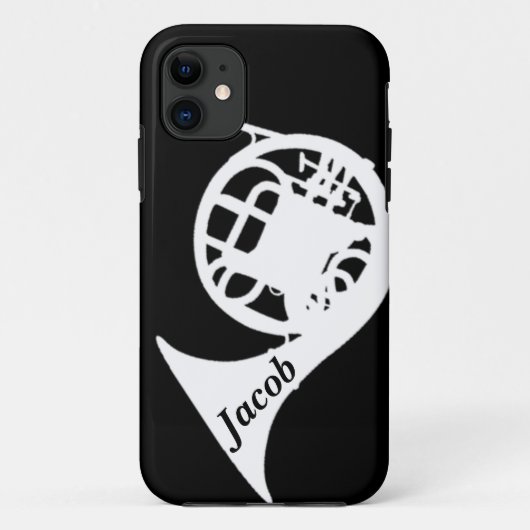 Franse paarden met aangepaste naam Case-Mate iPhone case (Achterkant)