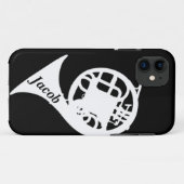 Franse paarden met aangepaste naam Case-Mate iPhone case (Achterkant (horizontaal))