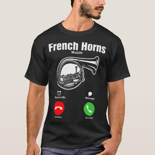 Franse paarden mobiele T-shirt (Voorkant)