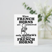 Franse paarden verboden briefkaart (Staand voorkant)