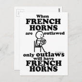 Franse paarden verboden briefkaart (Voorkant / Achterkant)