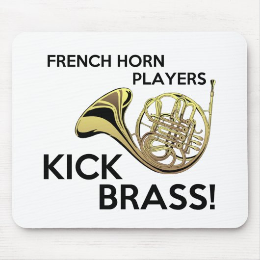 Franse paardenspelers Kick Brass Muismat (Voorkant)