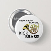 Franse paardenspelers Kick Brass Ronde Button 5,7 Cm (Voorkant /achterkant)