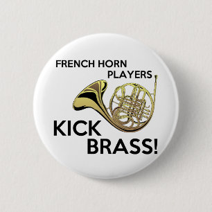 Franse paardenspelers Kick Brass Ronde Button 5,7 Cm