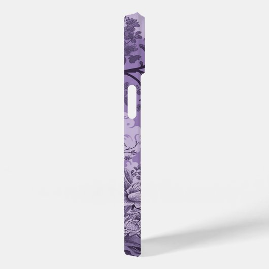 -Franse Paarse Toile Fleurie Case-Mate iPhone Case (Achterkant / Rechts)
