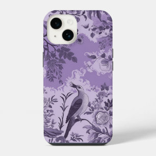 -Franse Paarse Toile Fleurie iPhone 14 Hoesje