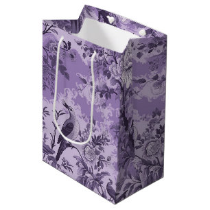 -Franse Paarse Toile Fleurie Medium Cadeauzakje