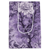 -Franse Paarse Toile Fleurie Medium Cadeauzakje (Achterkant)