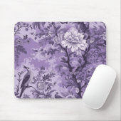 -Franse Paarse Toile Fleurie Muismat (Met muis)