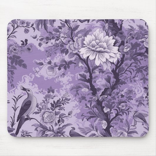 -Franse Paarse Toile Fleurie Muismat (Voorkant)