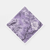 -Franse Paarse Toile Fleurie Servet (Hoek)