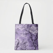 -Franse Paarse Toile Fleurie Tote Bag
