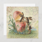  Franse paasbunnies Feestdagenkaart (Voorkant / Achterkant)