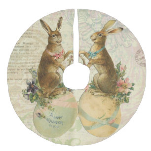 Franse paasbunnies Imitatie Linnen Kerstboom Kleed