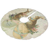  Franse paasbunnies Imitatie Linnen Kerstboom Kleed (Gekanteld)