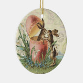  Franse paasbunnies Keramisch Ornament (Rechts)