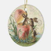  Franse paasbunnies Keramisch Ornament (Links)
