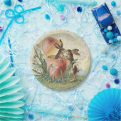  Franse paasbunnies Papieren Bordje (Feest)