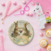  Franse paasbunnies Papieren Bordje (Feest)