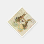  Franse paasbunnies Servet (Hoek)