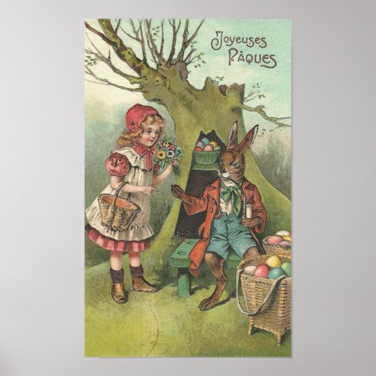 Franse paashaas met  pijpleiding poster (Voorkant)