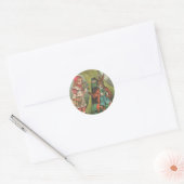 Franse paashaas met  pijpleiding ronde sticker (Envelop)