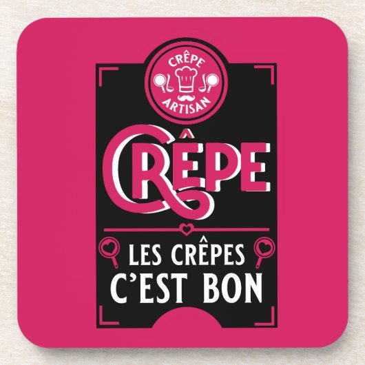 Franse pannenkoeken bier onderzetter (Voorkant)