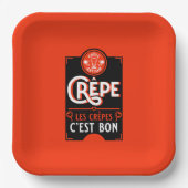 Franse pannenkoeken papieren bordje (Voorkant)