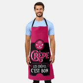 Franse pannenkoeken schort (Gedragen)