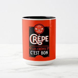 Franse pannenkoeken tweekleurige koffiemok