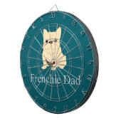 Franse papa, roomkleurige Franse buldog. Dartbord (Voorkant Rechts)