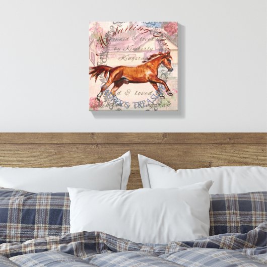 franse papaver canvas afdruk (Insitu (Slaapkamer))