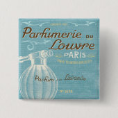 Franse parfum vierkante button 5,1 cm (Voorkant)