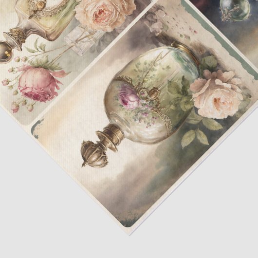 Franse parfumflessen tissuepapier (Detail)