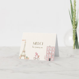 Franse Parijse Patisserie Thema Verjaardag Bedankkaart