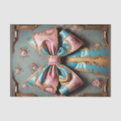 Franse Parijse Rococo Bow 2 Decoupage Papier (Voorkant)