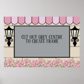 Franse Parijse thema Verjaardag fotolijst poster (Voorkant)