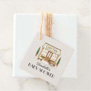 Franse Paris Café Bébé Geslachtsneutrale Baby Show Bedankjes Labels