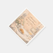 Franse Paris Huwelijksuitnodiging Servet (Hoek)
