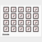 Franse Paris Poodle Square Envelope Seals (20) Vierkante Sticker (Vel)